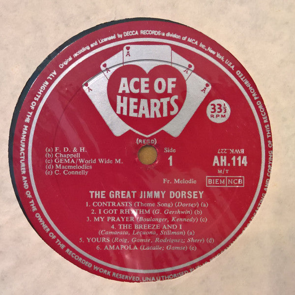 Jimmy Dorsey And His Orchestra : The Great Jimmy Dorsey (LP, Mono)