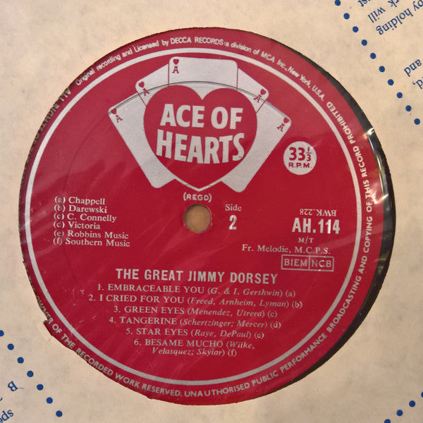 Jimmy Dorsey And His Orchestra : The Great Jimmy Dorsey (LP, Mono)