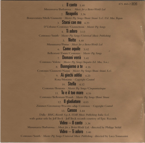 Luciano Pavarotti : Ti Adoro (CD, Album, Enh, S/Edition)