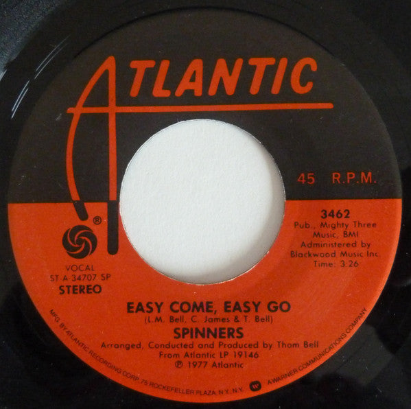 Spinners : Easy Come, Easy Go (7", Spe)