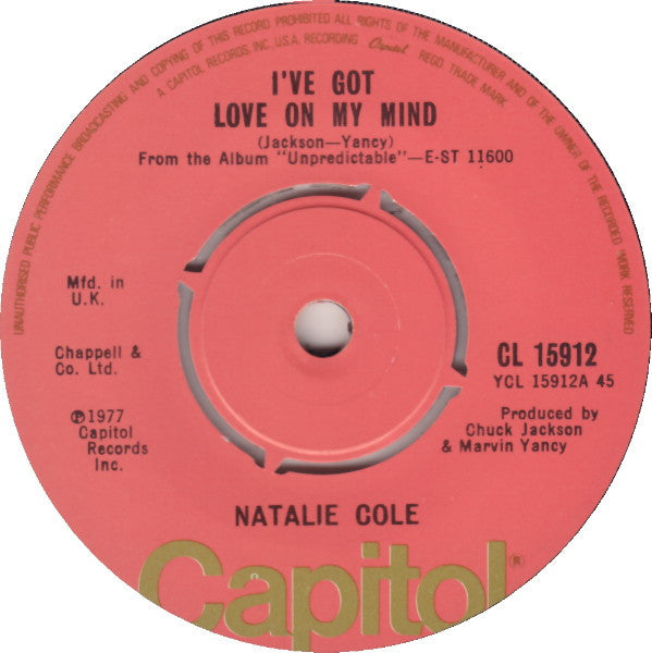 Natalie Cole : I've Got Love On My Mind (7", Single)