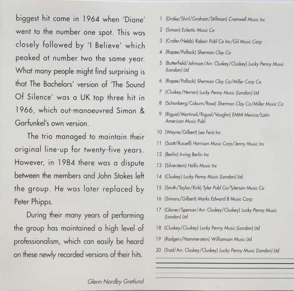 The Bachelors : The Very Best Of The Bachelors (CD, Album, Comp)