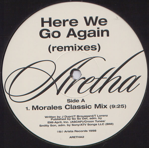 Aretha Franklin : Here We Go Again (Remixes) (2x12")