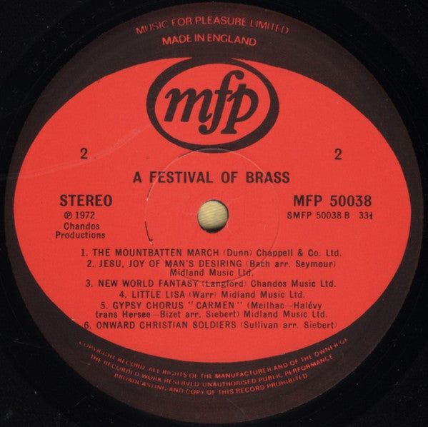 Various : A Festival Of Brass (LP)