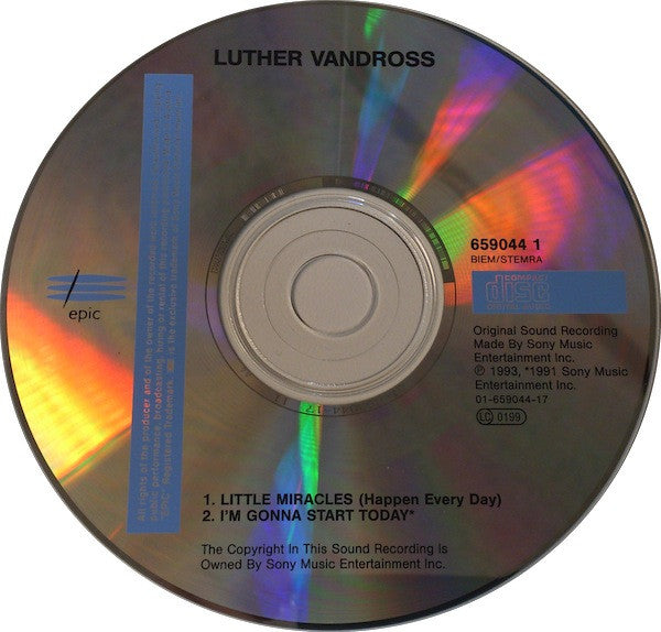 Luther Vandross : Little Miracles (Happen Every Day) (CD, Single, Car)