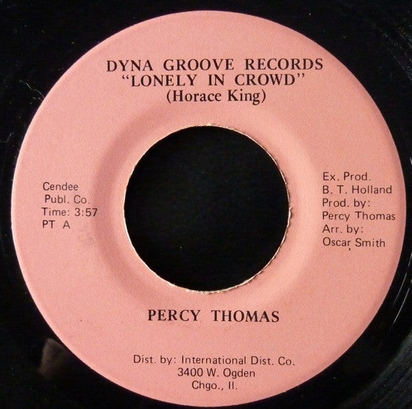 Percy Thomas (3) : Lonely In A Crowd / Hey Love (7")