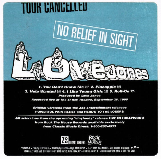 Love Jones (2) : No Relief In Sight (CD, Promo, Smplr)