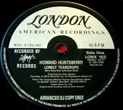 Howard Huntsberry / Los Lobos / Bo Diddley : Lonely Teardrops / Goodnight My Love / Who Do You Love (12", Promo)