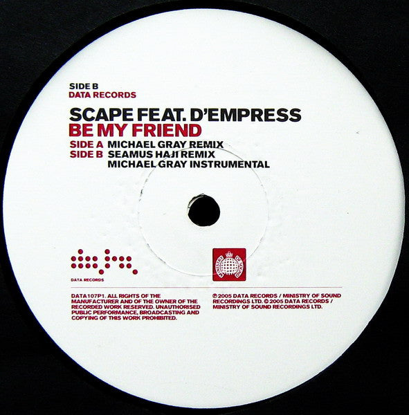 Scape Feat. D-Empress : Be My Friend (12", Promo)