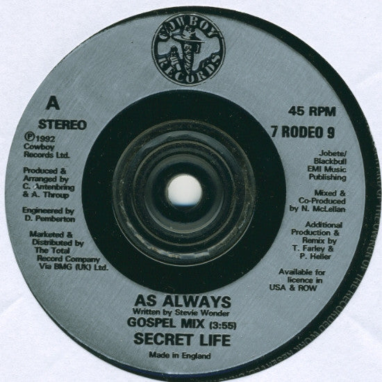 Secret Life : As Always (7", Single)