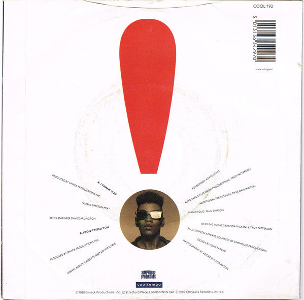 Adeva : I Thank You (7", Single)