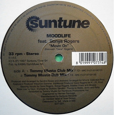 Moodlife Feat. Sonya Rogers : Movin' On (12")