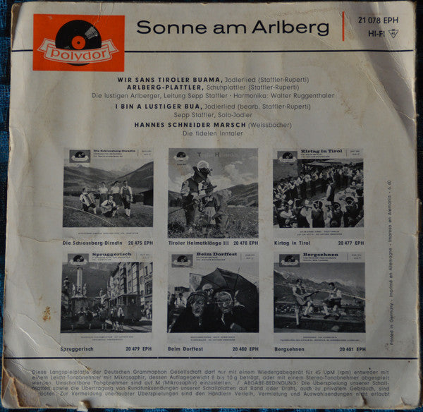 Various : Sonne Am Arlberg (7", EP)