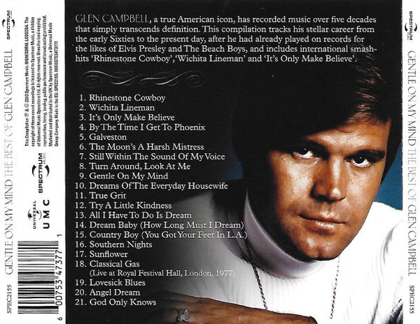 Glen Campbell : Gentle On My Mind: The Best Of Glen Campbell (CD, Comp)