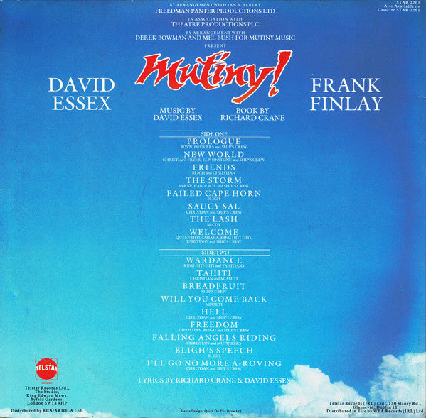 "Mutiny" Original London Cast, David Essex, Frank Finlay : Mutiny! (LP, Album)