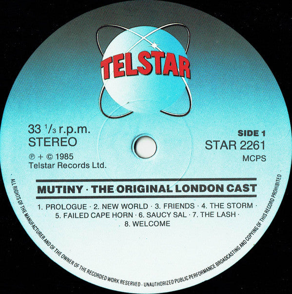 "Mutiny" Original London Cast, David Essex, Frank Finlay : Mutiny! (LP, Album)