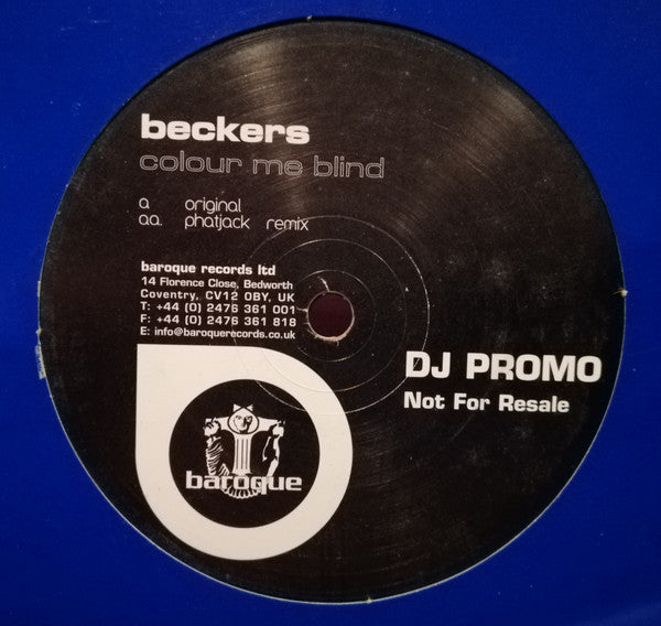 Beckers : Colour Me Blind (12", Promo)