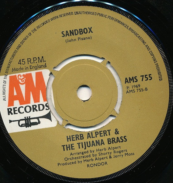 Herb Alpert & The Tijuana Brass : Without Her (7", Single)