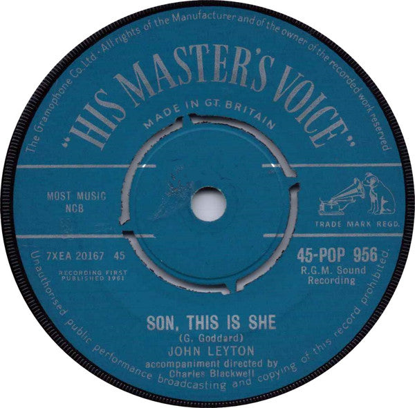 John Leyton : Son, This Is She (7")
