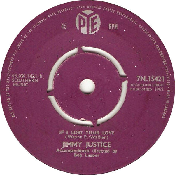 Jimmy Justice : When My Little Girl Is Smiling (7", Single)