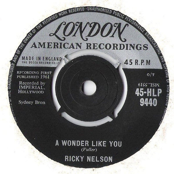 Ricky Nelson (2) : Everlovin' (7", Single)