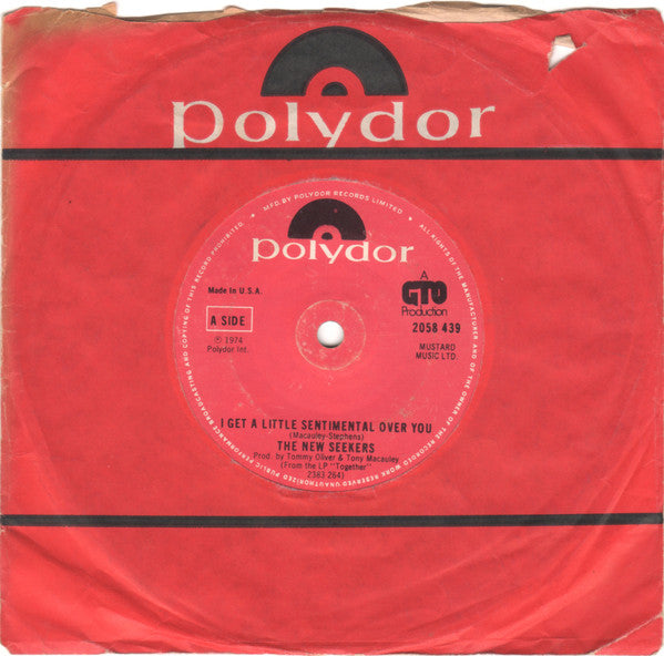 The New Seekers / Peter Paul And Marty : I Get A Little Sentimental Over You / Ride A Horse (7", Styrene)