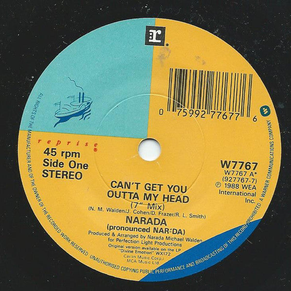 Narada Michael Walden : Can't Get You Outta My Head (7")