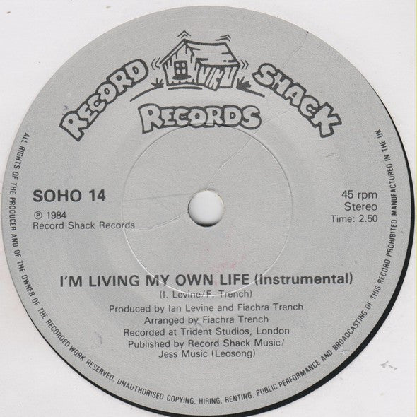 Earlene Bentley : I'm Living My Own Life (7")