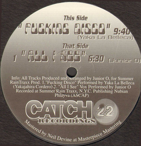 Controversy (2) : Fucking Disco / All I See (12")