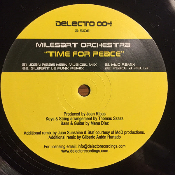 Milesart Orchestra : Time For Peace (12")