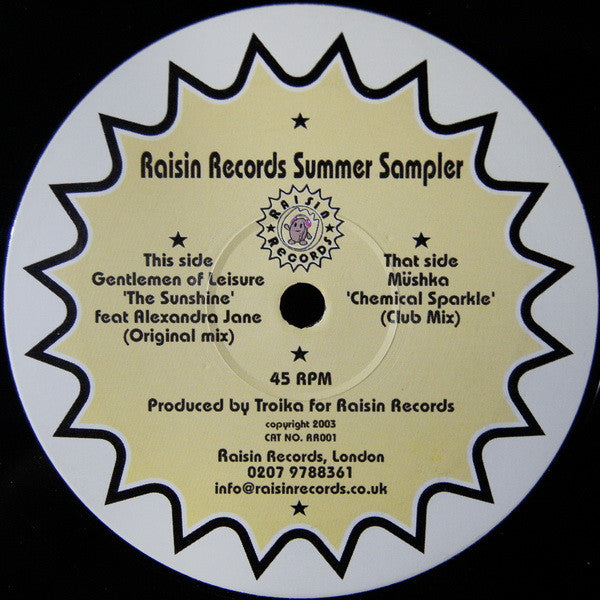 The Gentlemen Of Leisure / Mushka : Raisin Records Summer Sampler (12")