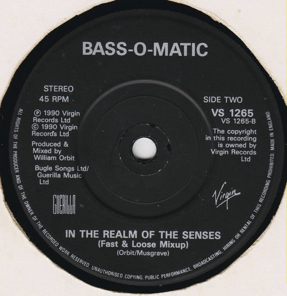Bassomatic : In The Realm Of The Senses (7", Single)