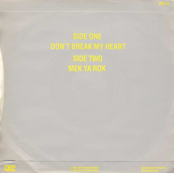 UB40 : Don't Break My Heart (7", Single)