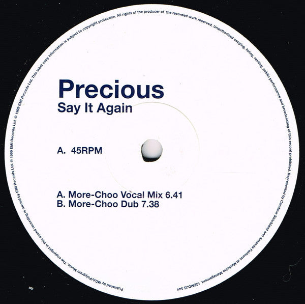 Precious (2) : Say It Again (12")