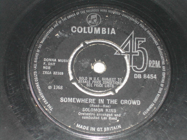 Solomon King : Somewhere In The Crowd / Hava Nagila (7", Single)