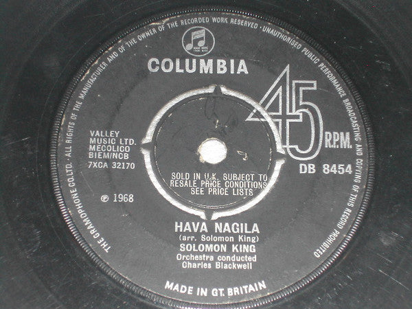 Solomon King : Somewhere In The Crowd / Hava Nagila (7", Single)
