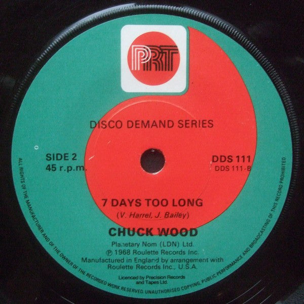 Wigan's Chosen Few / Chuck Wood : Footsee / 7 Days Too Long (7", Single, RP)