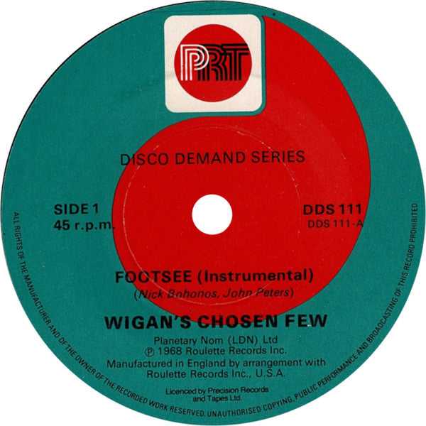 Wigan's Chosen Few / Chuck Wood : Footsee / 7 Days Too Long (7", Single, RP)