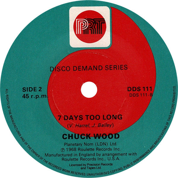 Wigan's Chosen Few / Chuck Wood : Footsee / 7 Days Too Long (7", Single, RP)