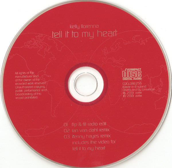 Kelly Llorenna : Tell It To My Heart (CD, Single, Enh)