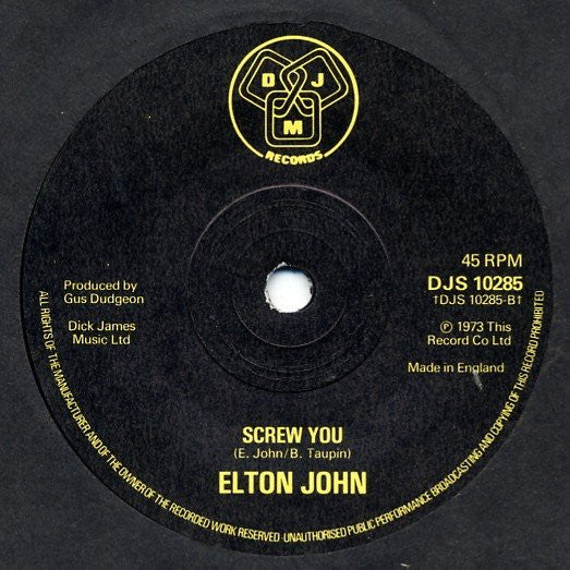 Elton John : Goodbye Yellow Brick Road (7", Single, RE)