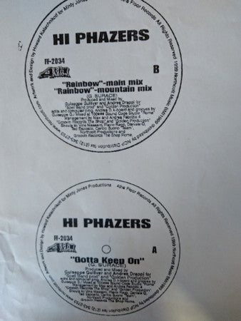 Hi Phazers : Gotta Keep On / Rainbow (12", Promo)