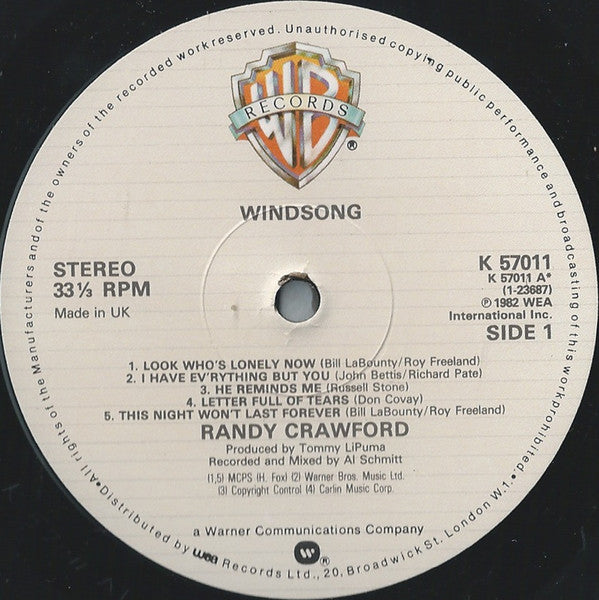 Randy Crawford : Windsong (LP, Album)