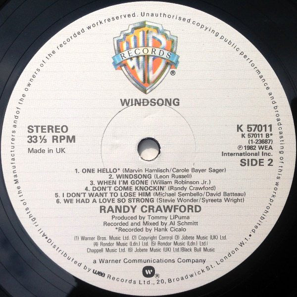 Randy Crawford : Windsong (LP, Album)