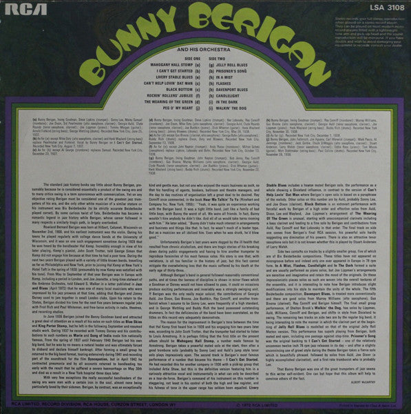 Bunny Berigan & His Orchestra : Bunny Berigan - His Trumpet And Orchestra (LP, Comp, Mono)