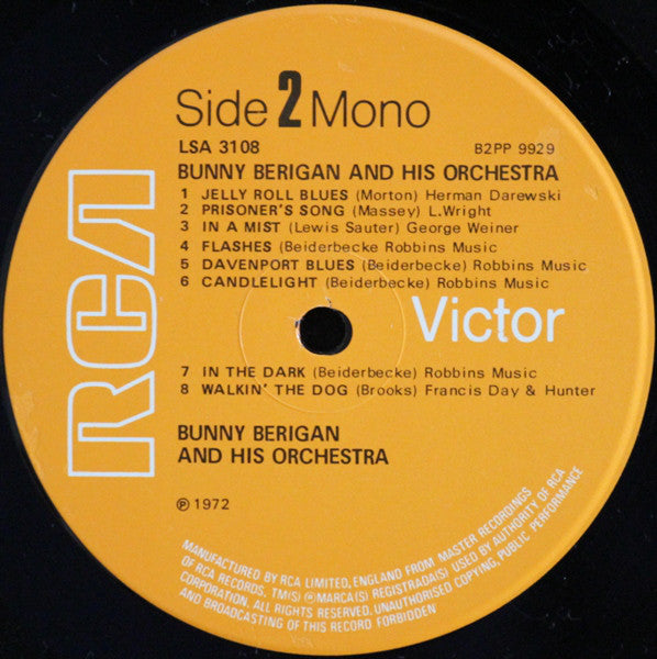 Bunny Berigan & His Orchestra : Bunny Berigan - His Trumpet And Orchestra (LP, Comp, Mono)