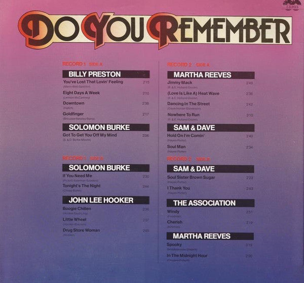 Various : Do You Remember (2xLP, Comp)
