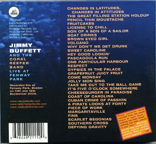 Jimmy Buffett : Live At Fenway Park (2xCD + DVD, NTSC)