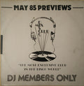 Various : May 85 Previews (LP, Comp)