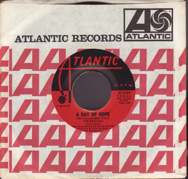 The Rascals : A Ray Of Hope / Any Dance'll Do! (7", Single, SP )